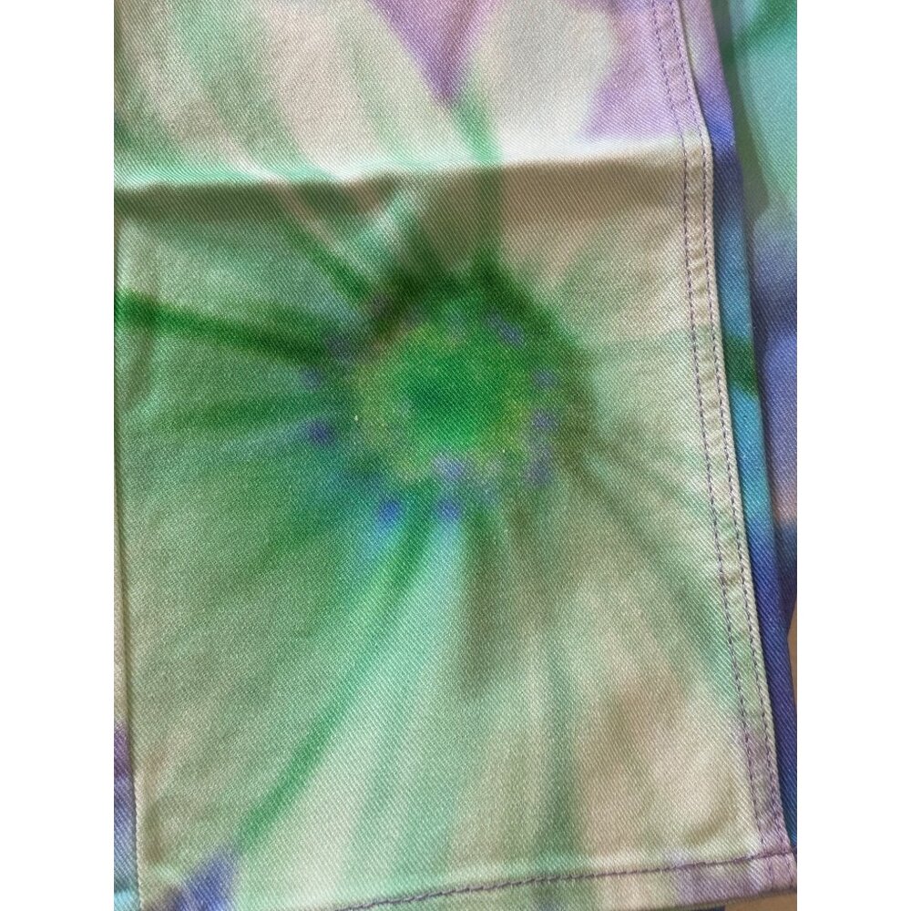 Womens Tie-Dye 28" High-Waist Denim Pants By BDG Urban Outfitters - Picture 12 of 13